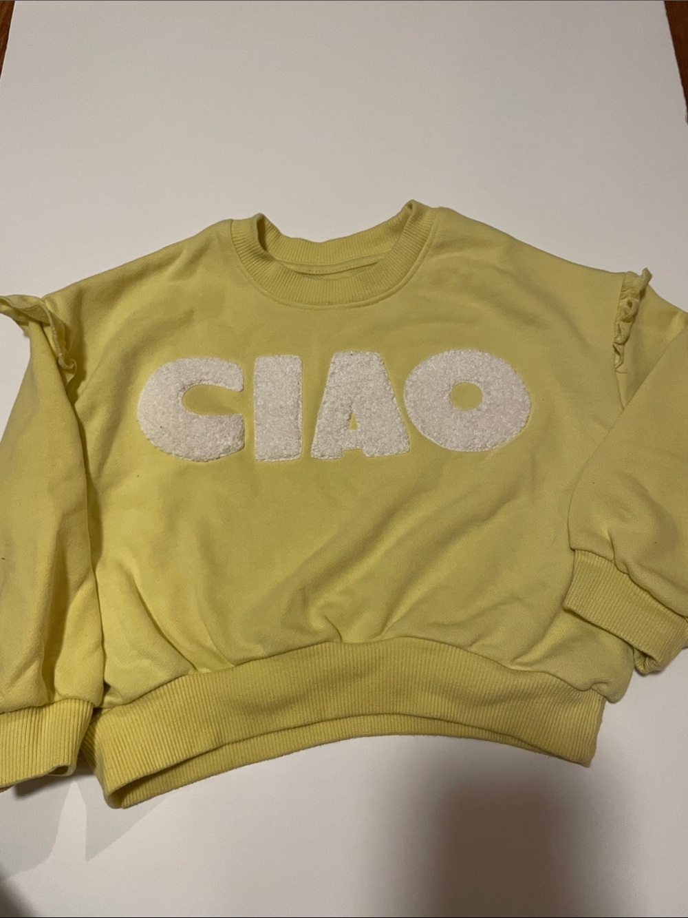 Grayson Mini Toddler Girl 3T CIAO Graphic Crewneck Sweatshirt Chartreuse